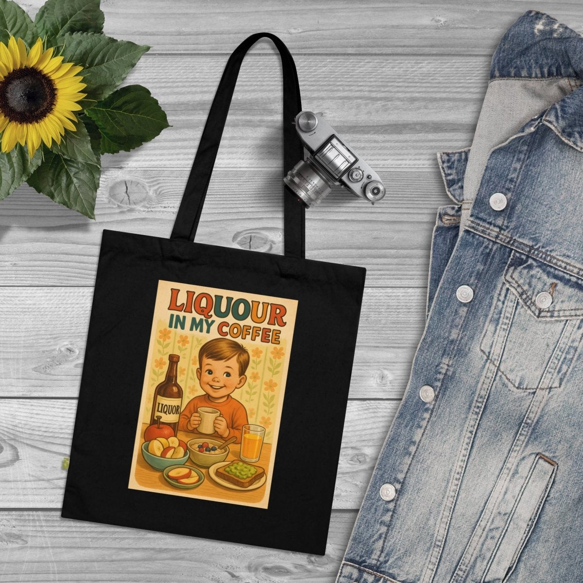 Liquor Is Quicker – Retro-Stoffbeutel mit zweideutigem Humor-Bags-True Insights