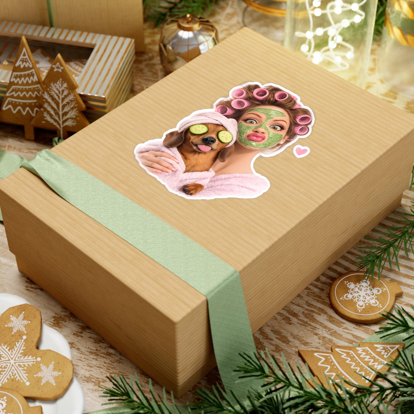 Dackel Spa Sticker – Lustiger Wellness Hund Aufkleber