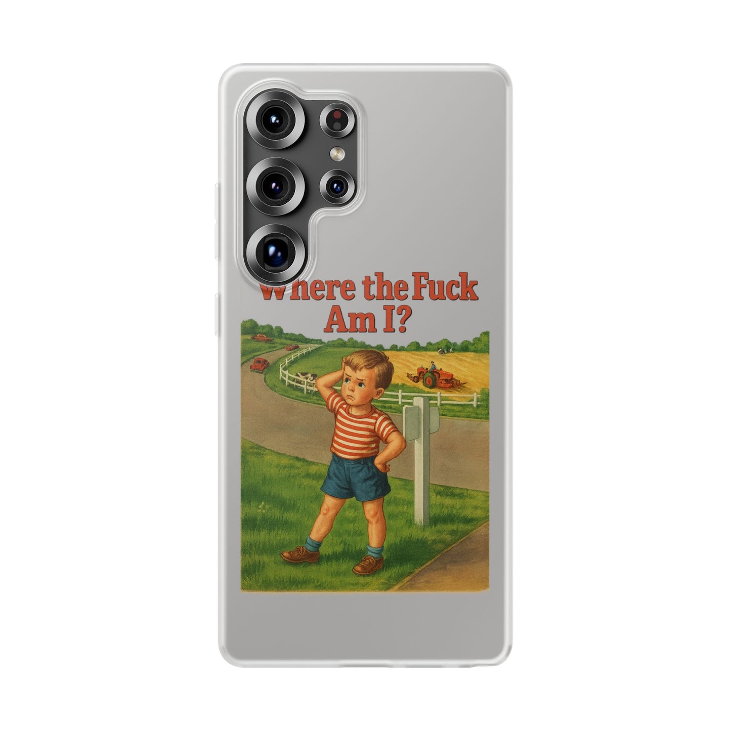 Where the Fuck Am I? Handyhülle – Retro-Meme Look mit maximaler Verwirrung-Phone Case-True Insights