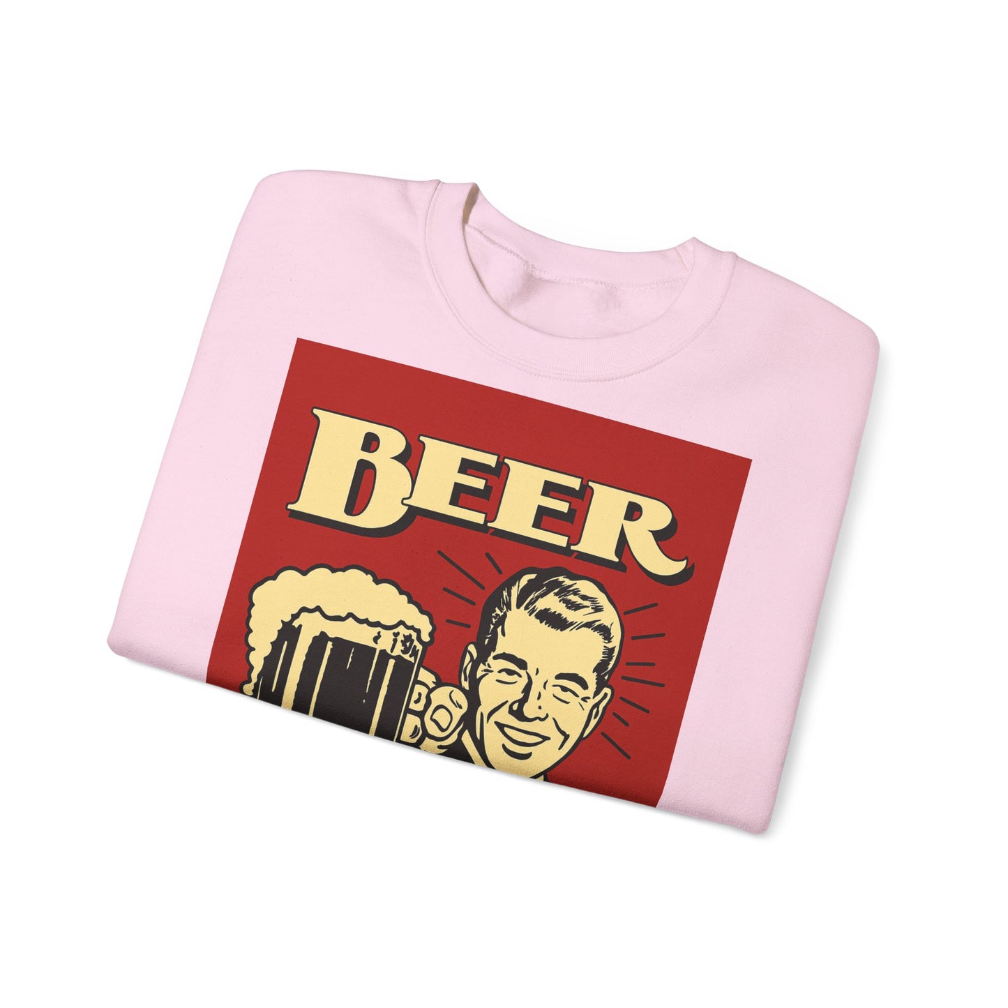 Beer Sweatshirt – Schwarzer Humor im Retro-Werbestil – Freches Satire-Design für mutige Statements | True Insights