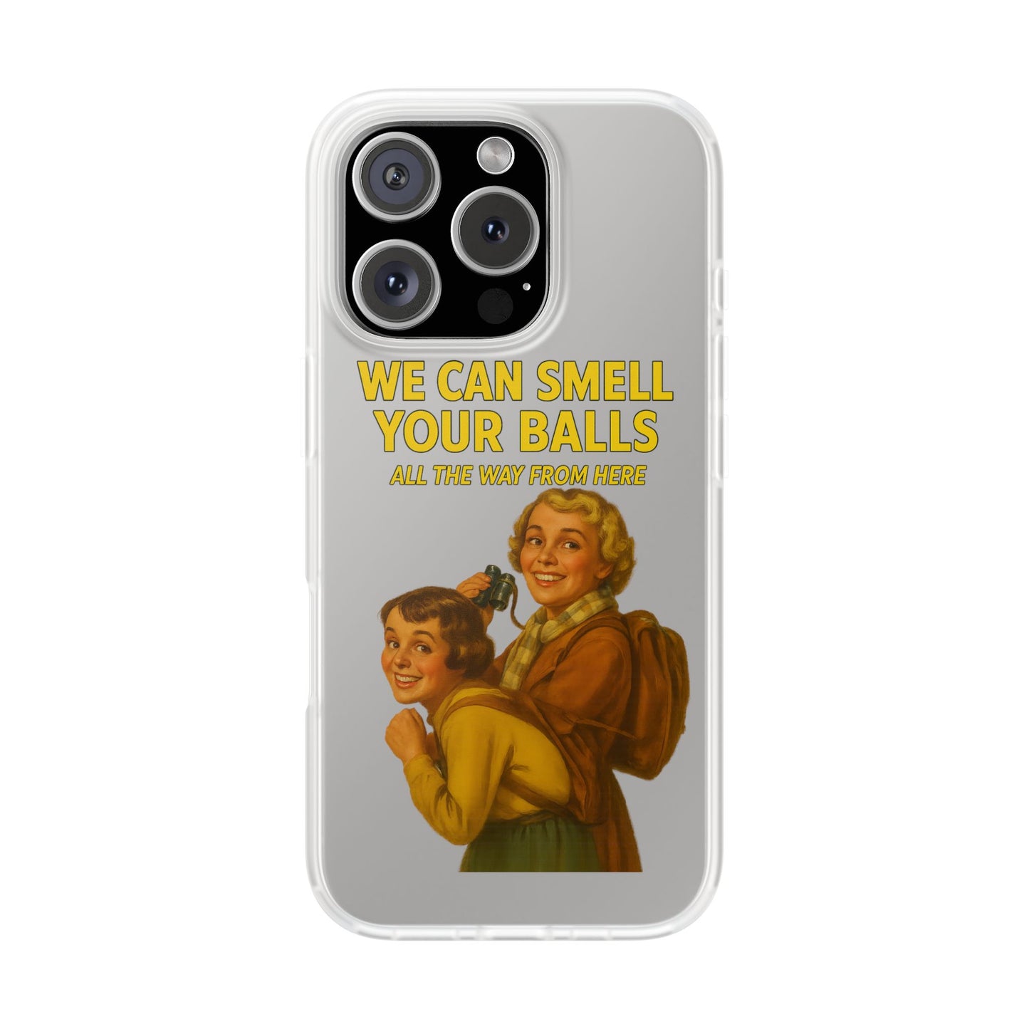 Unauffällig war gestern: Diese Handyhülle riecht den Wahnsinn – Vintage-Design trifft schwarzen Humor.-Phone Case-True Insights
