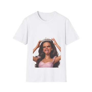 Barbicore T-Shirt Unisex – Freche Puppen-Prinzessin mit Krone & Zunge raus, Pink Aesthetic Statement Shirt