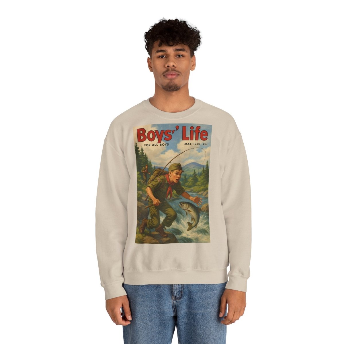 Vintage Motiv – Vintage „Boys’ Life“ Sweatshirt – Retro Pfadfinder-Motiv von 1950 | True Insights Design mit Humor
