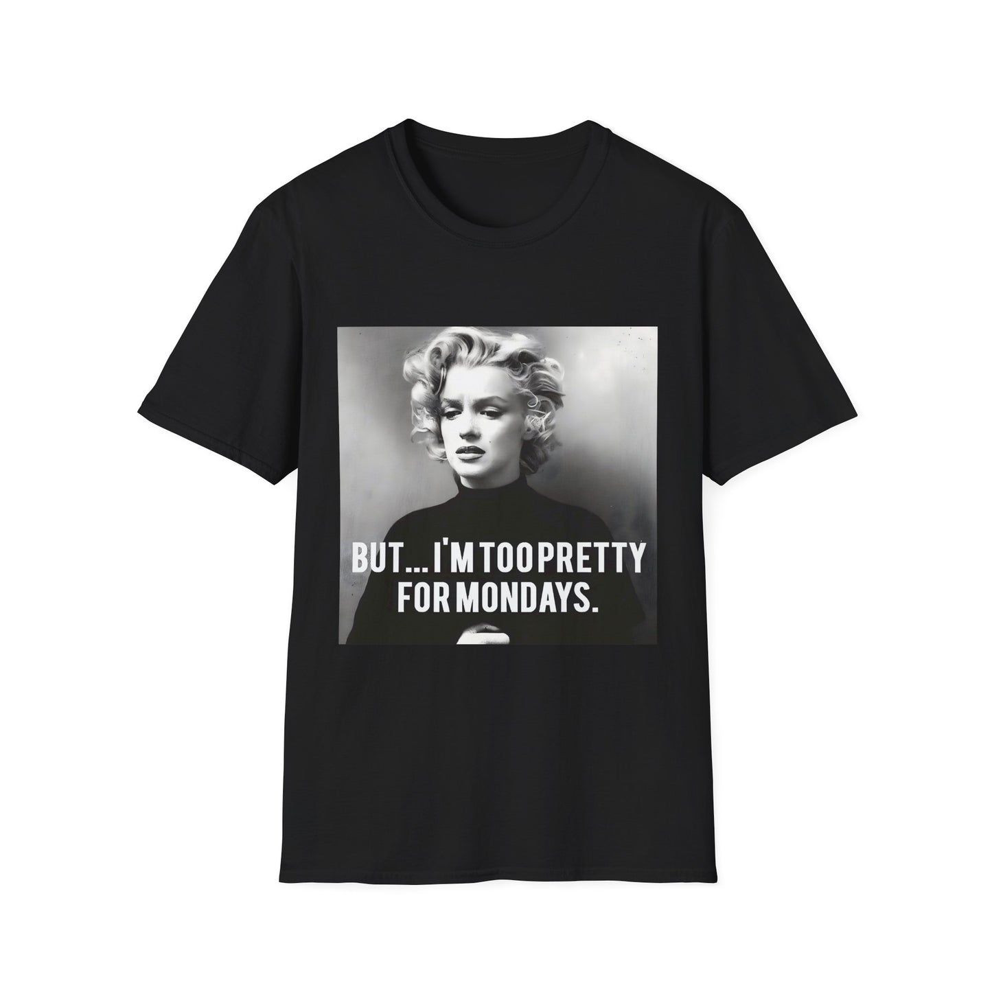Vintage Damen T-Shirt – Too Pretty for Mondays – Retro Design – Freches Satire-Design für mutige Statements | True Insights
