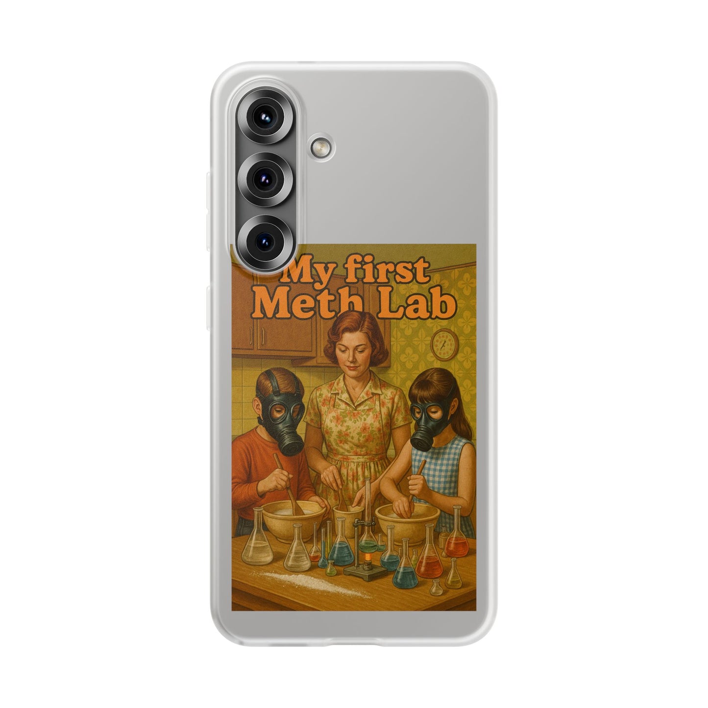 Satirisches Familienmotiv mit Chemie-Charme – stoßfest, kabellos ladbar & herrlich provokant.-Phone Case-True Insights