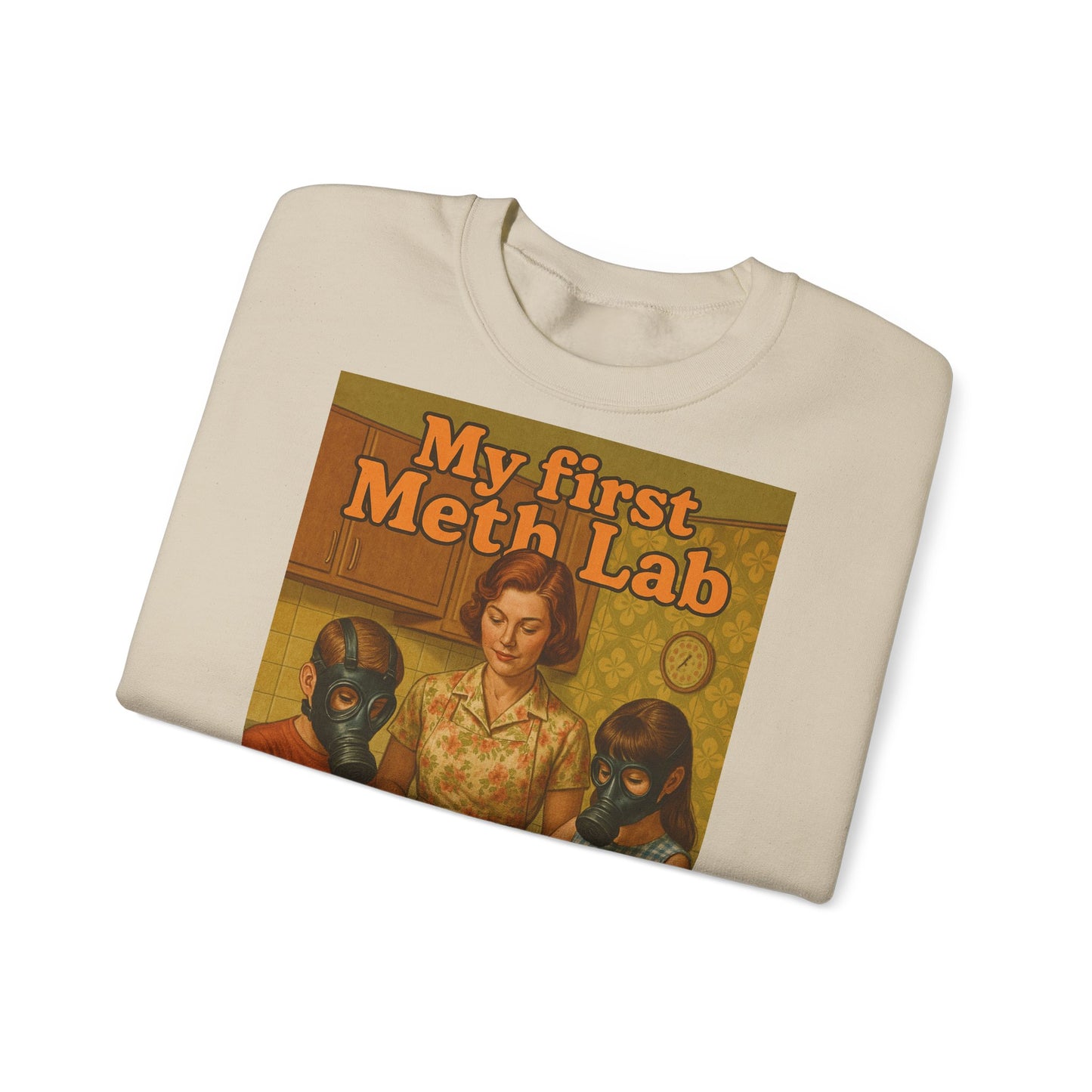 Sweatshirt – „My First Meth Lab“ Sweatshirt – Schwarzer Humor im Retro-Stil | True Insights Design mit Humor
