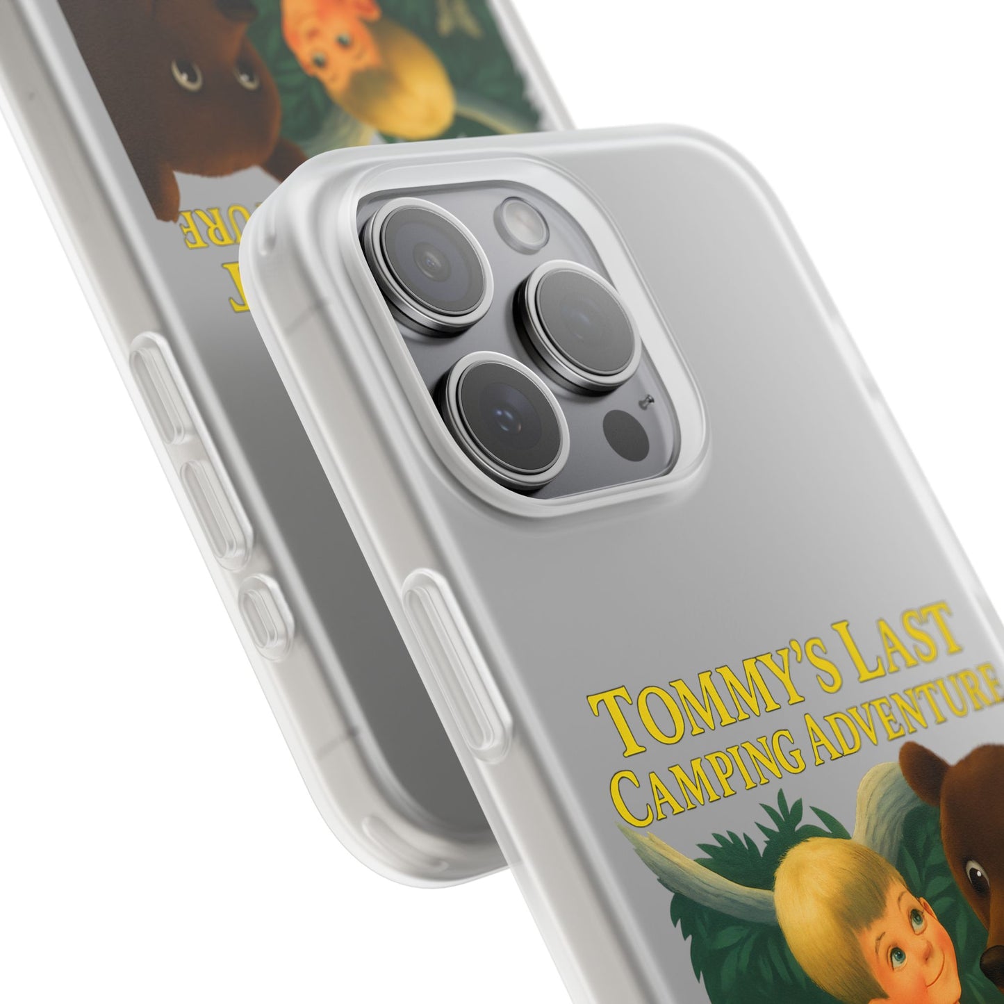 Tommy’s Last Camping Adventure Handyhülle – Schwarzer Humor trifft Retro-Kinderbuch-Look-Phone Case-True Insights