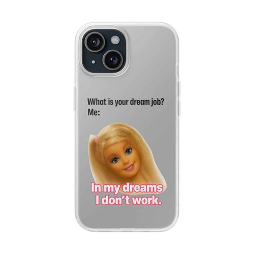 Traumjob Handyhülle – Satirische Anti-Work Phone Case mit Puppen-Illustration