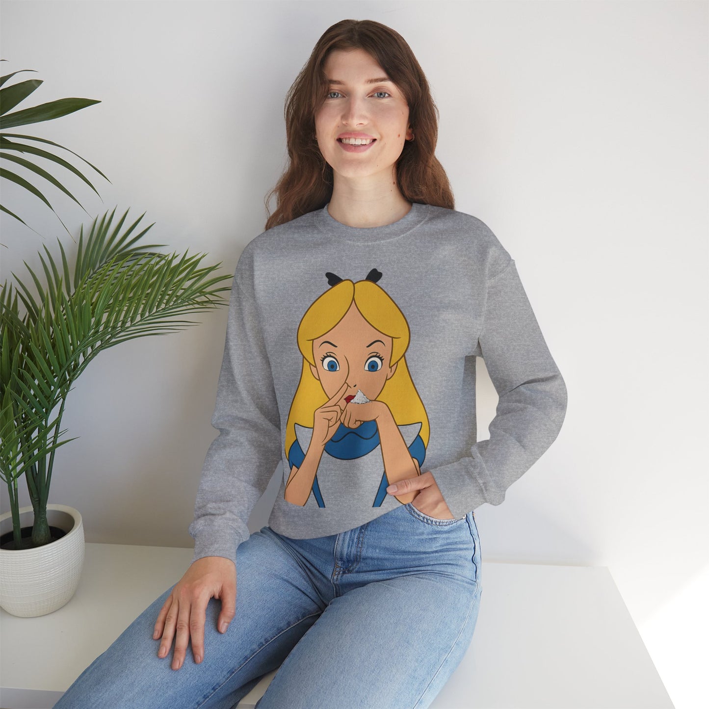 Sweatshirt – Satire Sweatshirt – "Alice im Rausch" Pop-Art Design | True Insights Design mit Humor