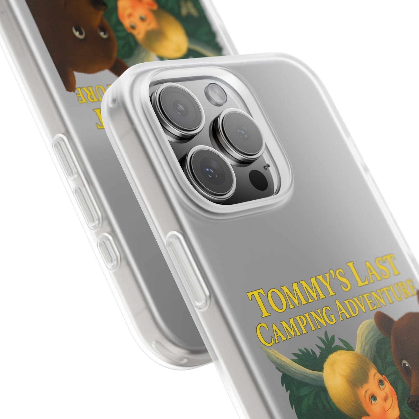 Tommy’s Last Camping Adventure Handyhülle – Schwarzer Humor trifft Retro-Kinderbuch-Look-Phone Case-True Insights