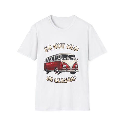 True Insights T-Shirt Samba Bus Oldtimer mit Spruch Im Not Old Im Classic in Weiß, Vintage Geschenk