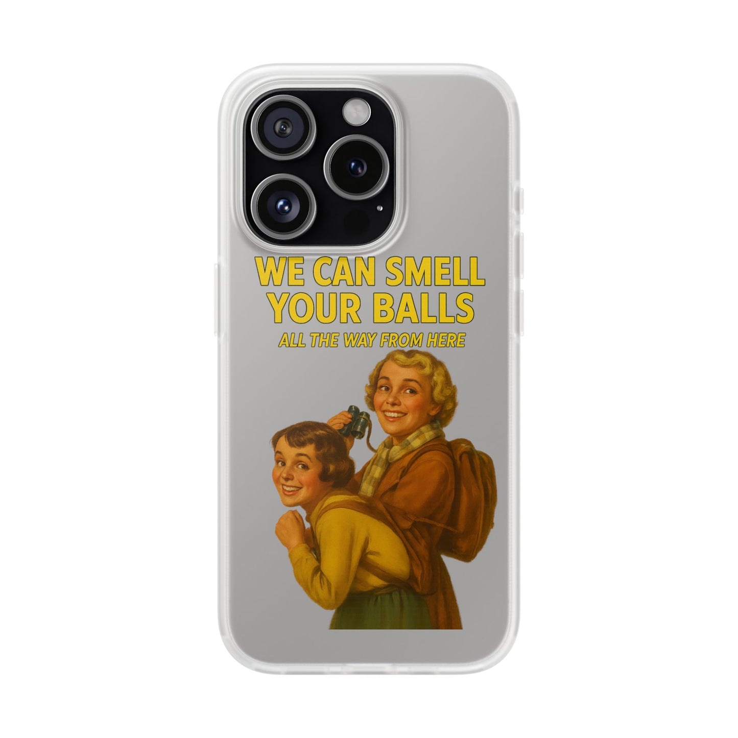 Unauffällig war gestern: Diese Handyhülle riecht den Wahnsinn – Vintage-Design trifft schwarzen Humor.-Phone Case-True Insights
