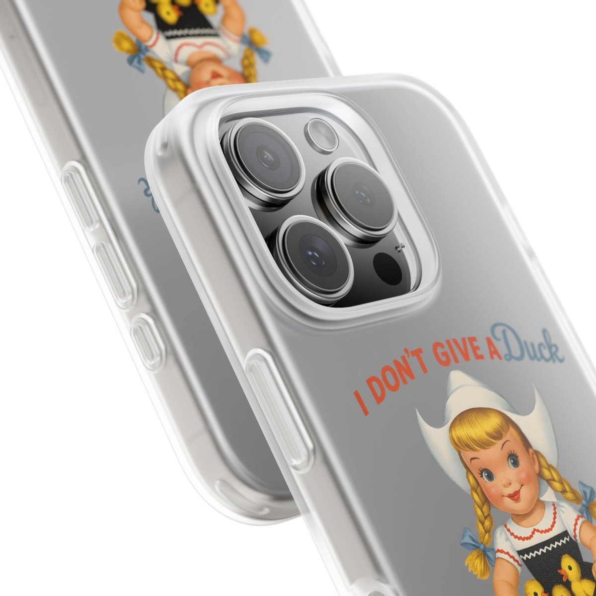 I Don’t Give a Duck – Handyhülle mit flauschiger Gleichgültigkeit-Phone Case-True Insights