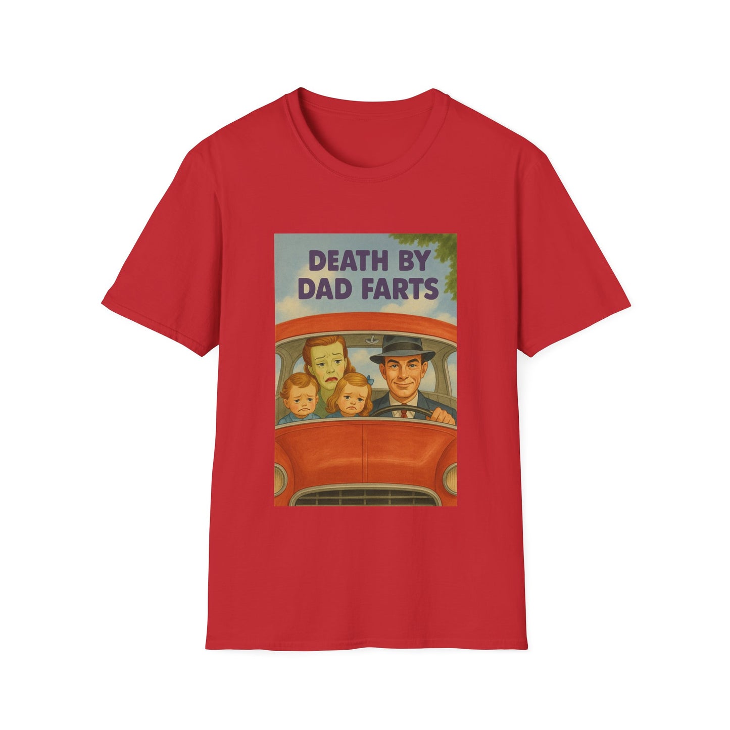 Death by Dad Farts - The retro family drama on your shirt! – Freches Satire-Design für mutige Statements | True Insights