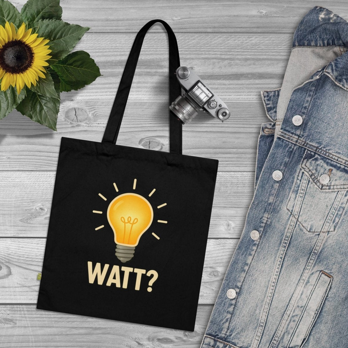 WATT? – Satirischer Stoffbeutel für alle, die elektrisch schalten & geistig blitzen-Bags-True Insights