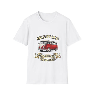 True Insights Geschenk zum 50. Geburtstag – T-Shirt Jahrgang 1977 VW Bulli | I'm Not Old I'm Classic in White