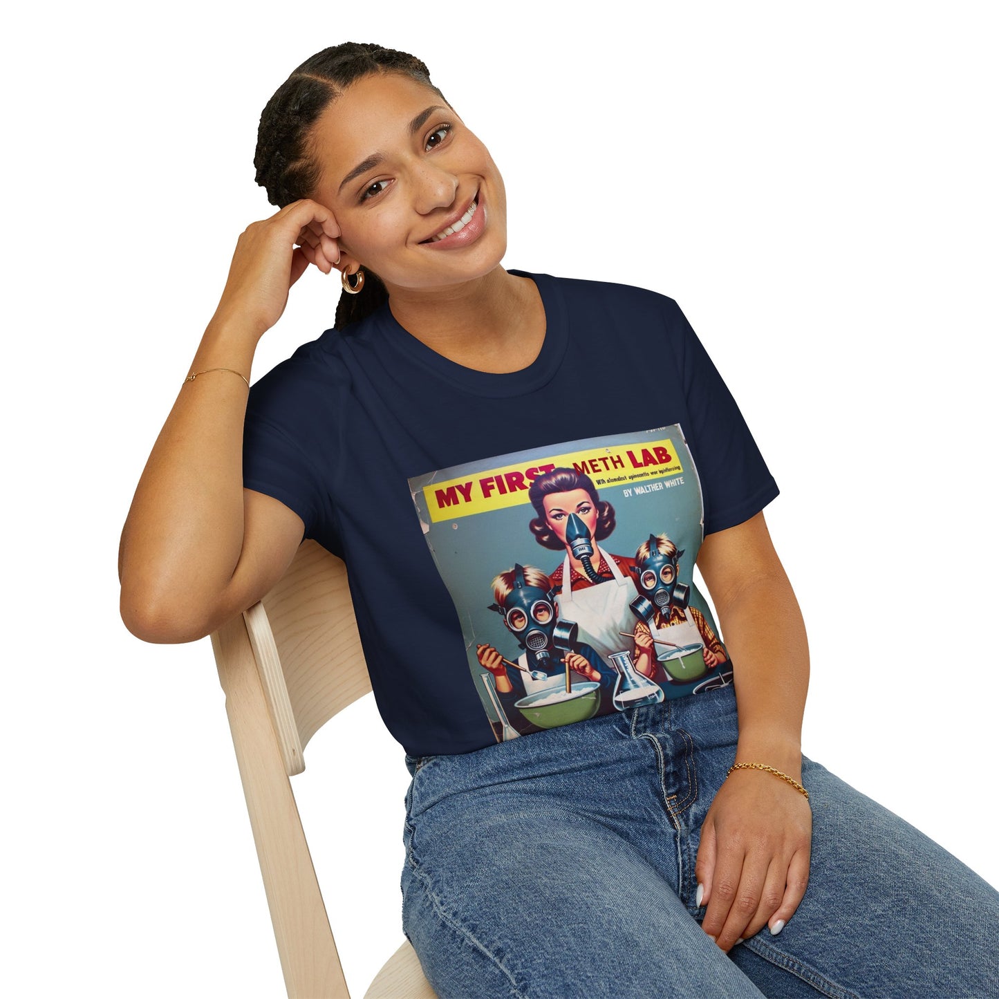 Retro My First Meth Lab T-Shirt - Front Style – Freches Satire-Design für mutige Statements | True Insights