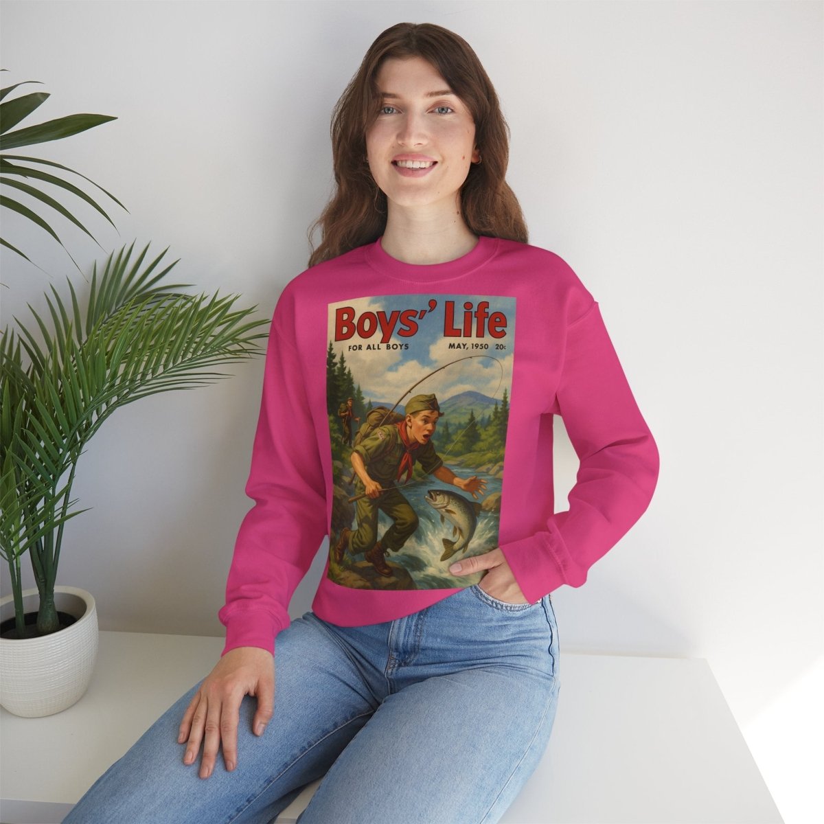 Vintage Motiv – Vintage „Boys’ Life“ Sweatshirt – Retro Pfadfinder-Motiv von 1950 | True Insights Design mit Humor