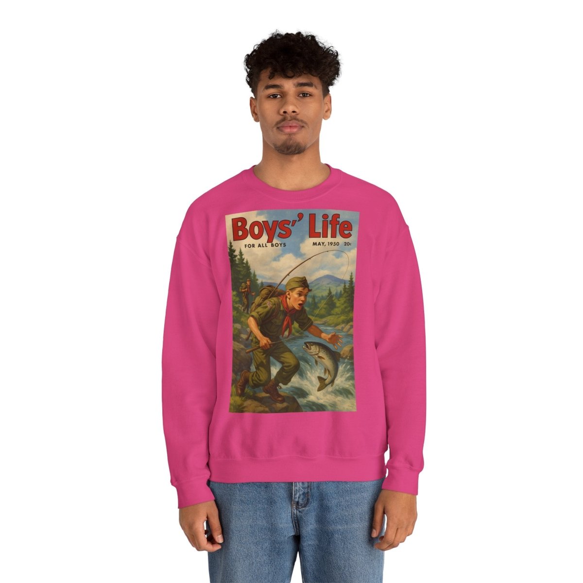 Vintage Motiv – Vintage „Boys’ Life“ Sweatshirt – Retro Pfadfinder-Motiv von 1950 | True Insights Design mit Humor