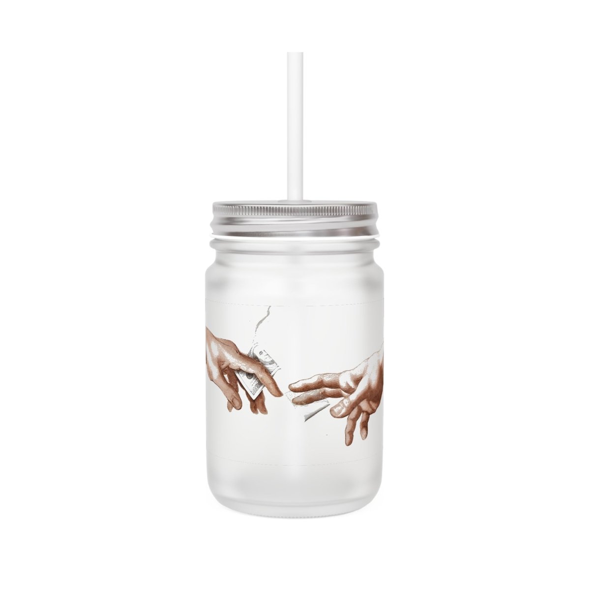 The Deal – Jar Mug with symbolic handshake and depth