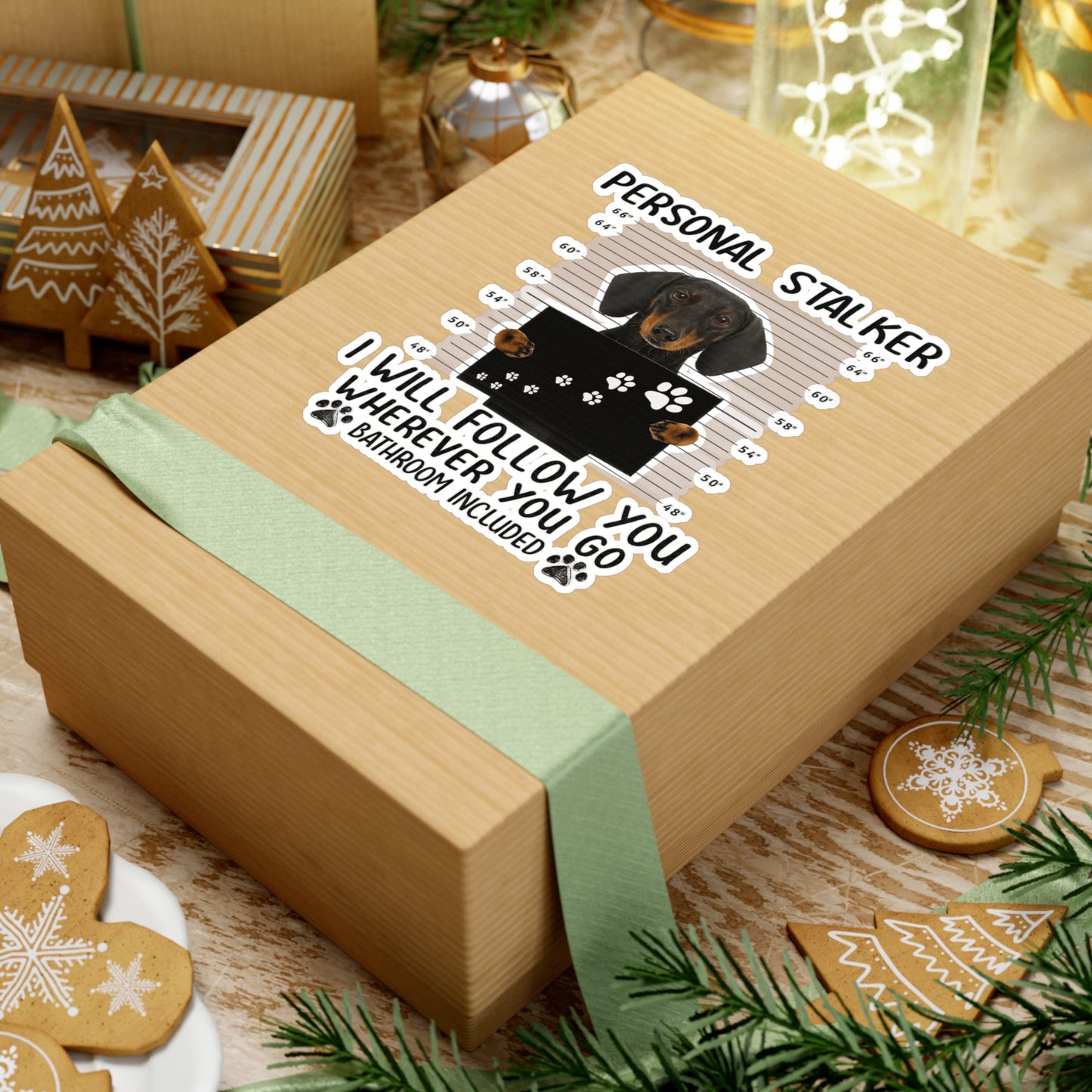 Personal Stalker Dackel Sticker - Lustiger Hund Aufkleber - Ich folge dir überall - Geschenk für Dackelbesitzer & Hundeliebhaber