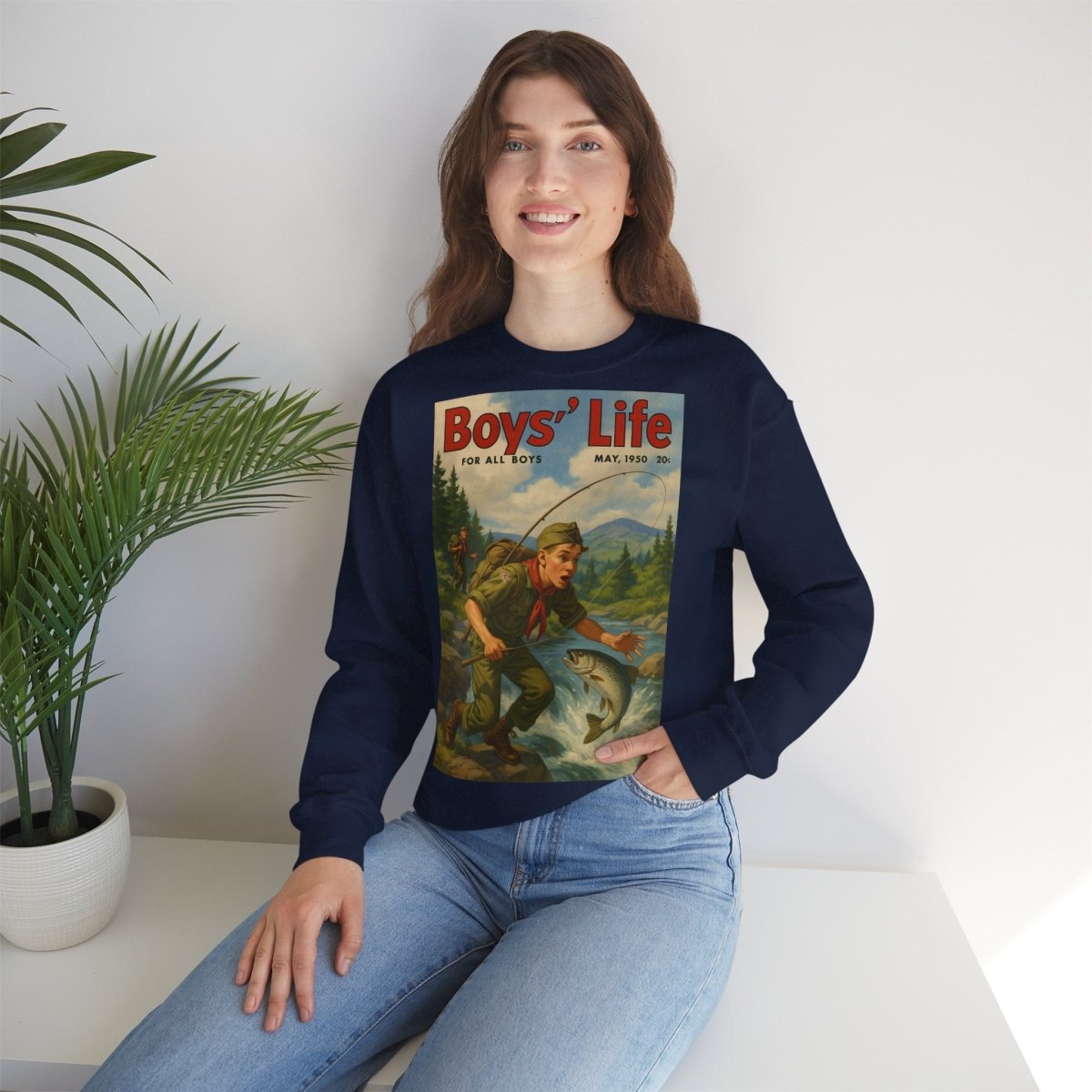 Vintage Motiv – Vintage „Boys’ Life“ Sweatshirt – Retro Pfadfinder-Motiv von 1950 | True Insights Design mit Humor