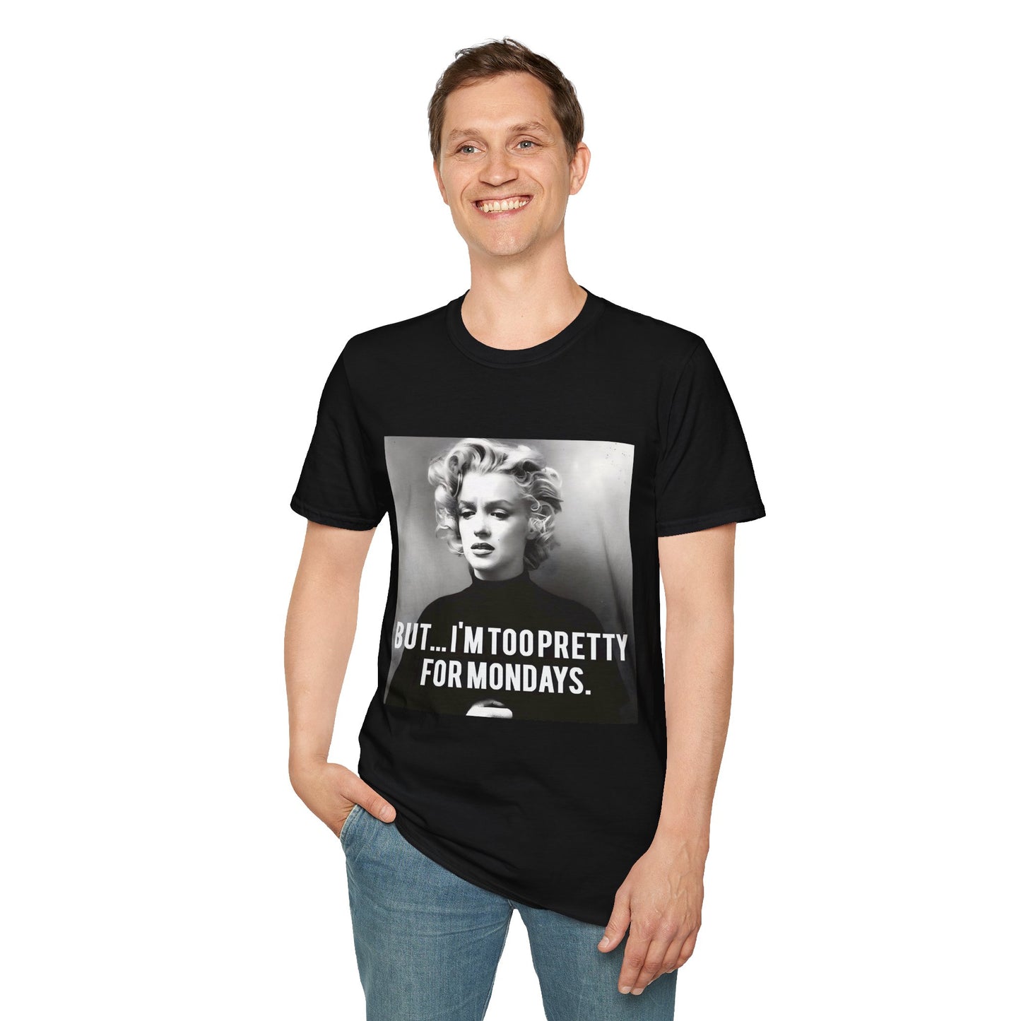 Vintage Damen T-Shirt – Too Pretty for Mondays – Retro Design – Freches Satire-Design für mutige Statements | True Insights