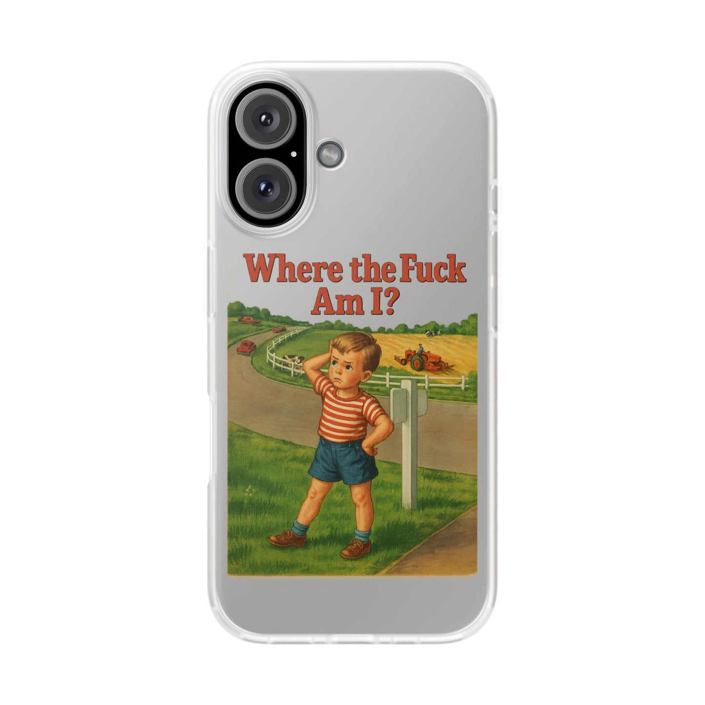 Where the Fuck Am I? Handyhülle – Retro-Meme Look mit maximaler Verwirrung-Phone Case-True Insights