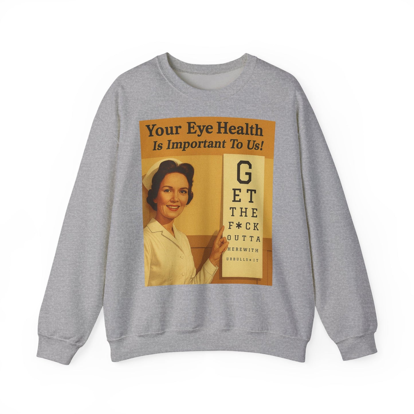„Eye Health – Bullsh*t Edition“ – Satire-Sweatshirt im Retrolook – Freches Satire-Design für mutige Statements | True Insights