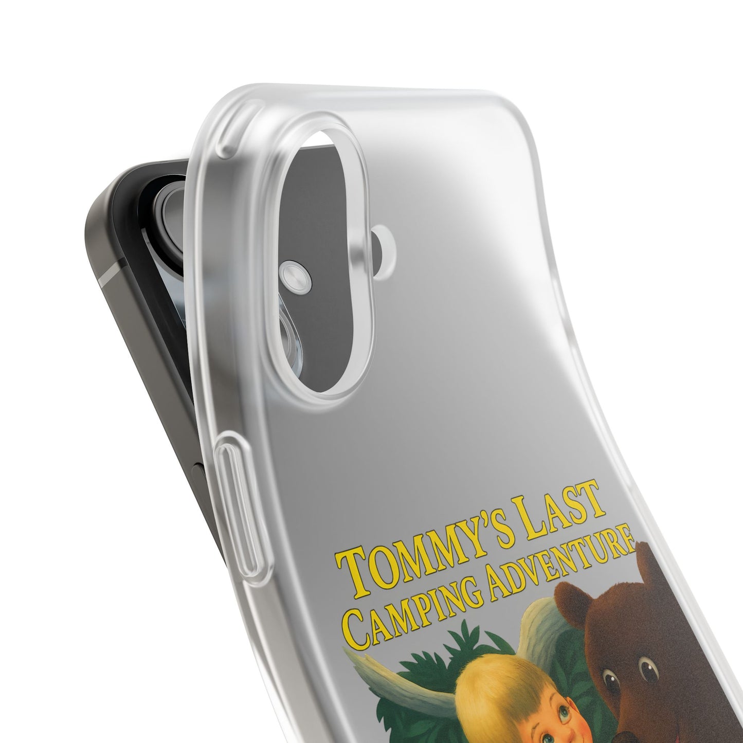 Tommy’s Last Camping Adventure Handyhülle – Schwarzer Humor trifft Retro-Kinderbuch-Look-Phone Case-True Insights