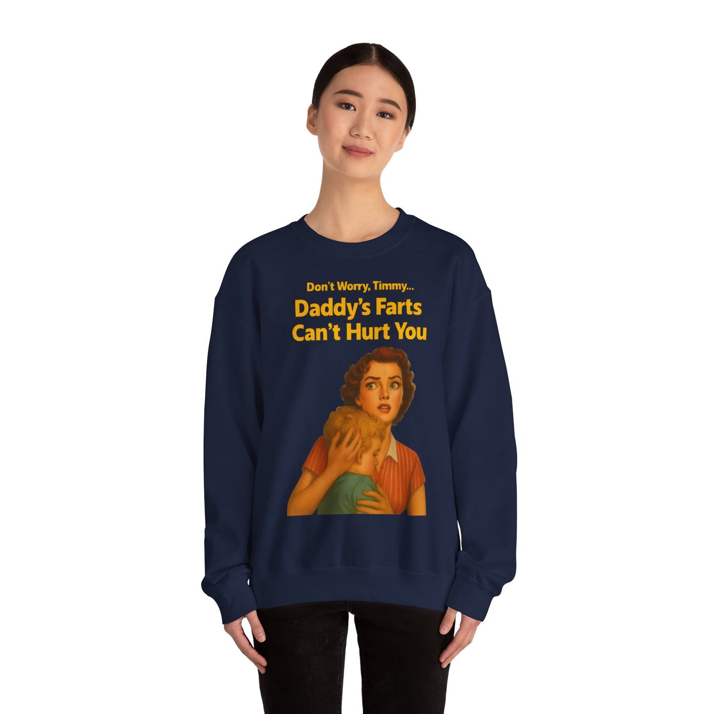 Sweatshirt – Daddy’s Farts – Satirisches Retro-Sweatshirt mit schwarzem Humor | True Insights Design mit Humor