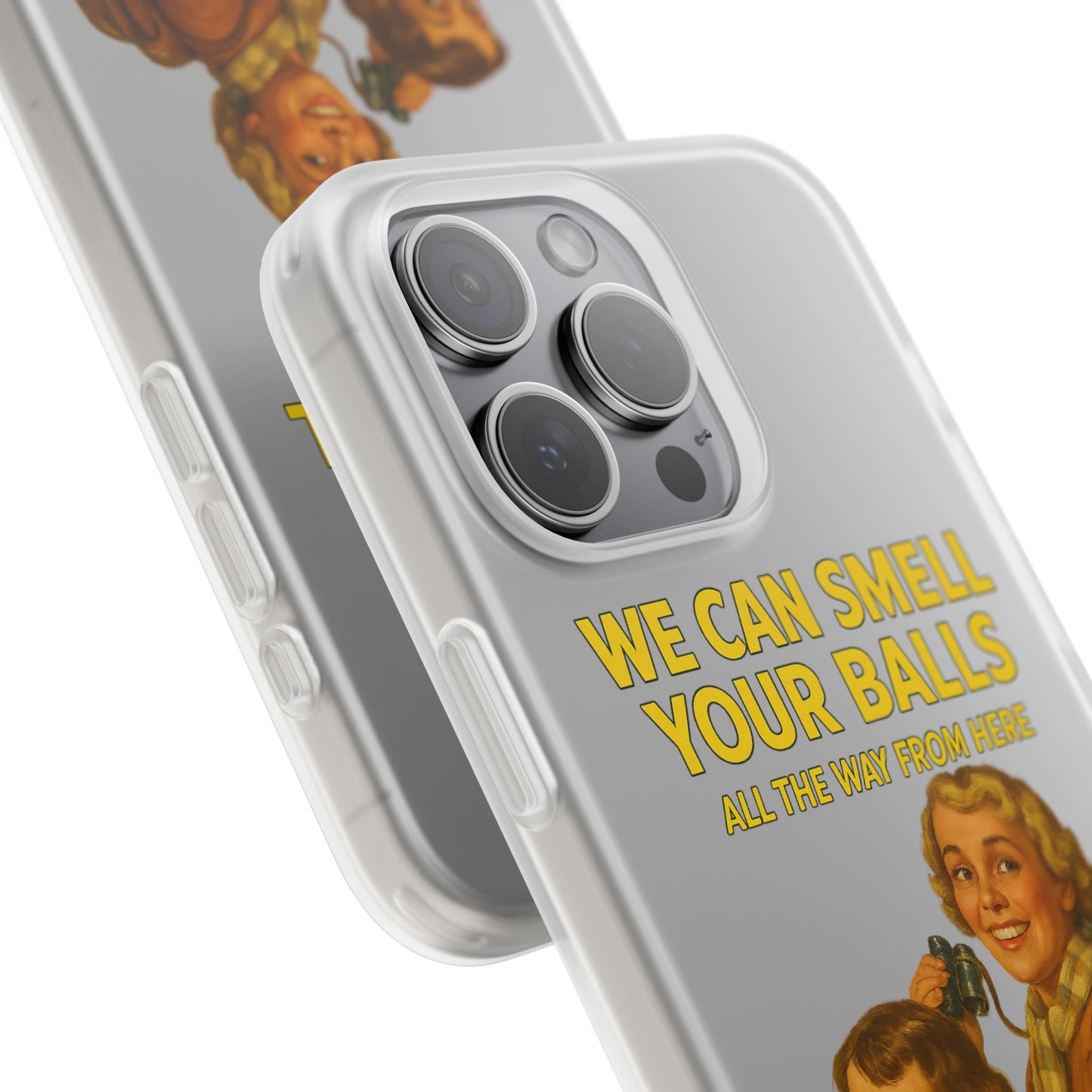 Unauffällig war gestern: Diese Handyhülle riecht den Wahnsinn – Vintage-Design trifft schwarzen Humor.-Phone Case-True Insights