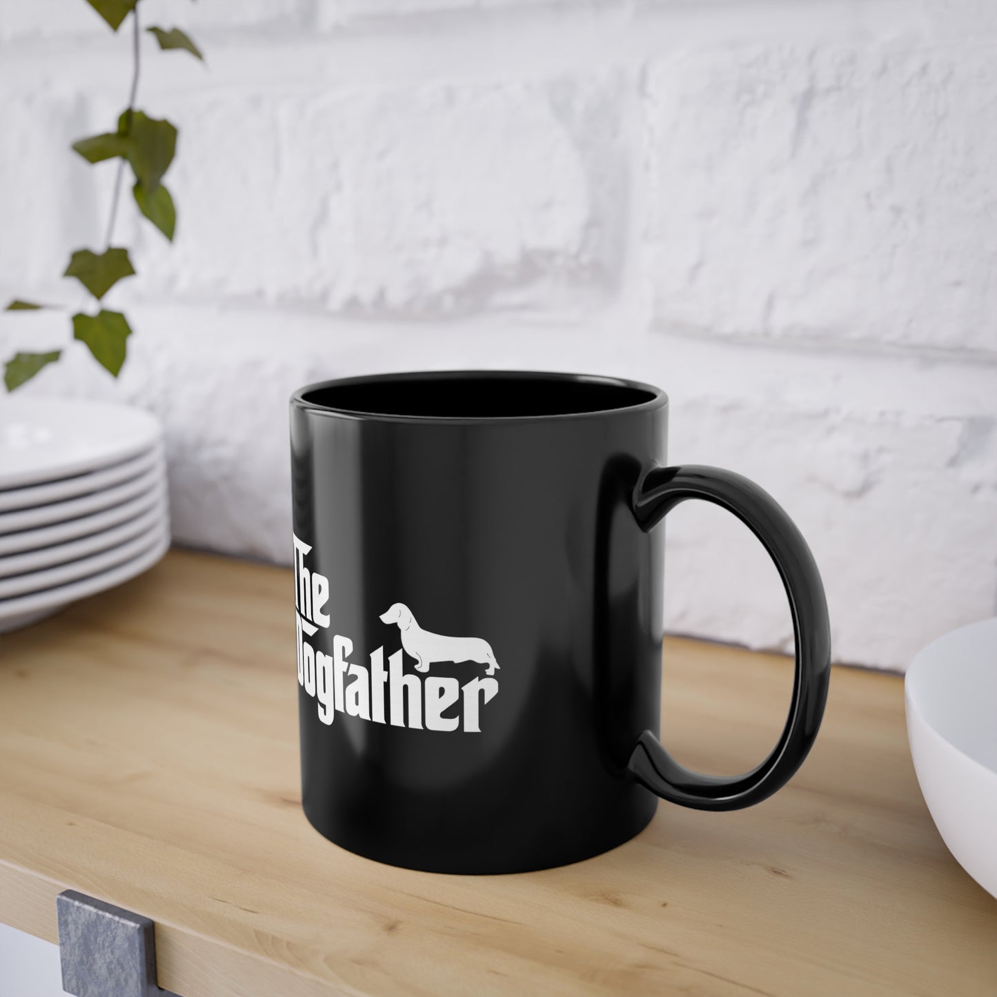 The Dogfather Tasse – Dackel trifft Pate | Satirisches Hunde-Motiv – Lustiges Mug | True Insights – Bild 3