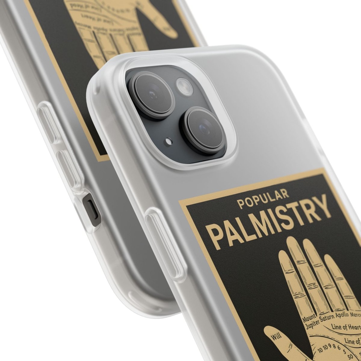 Vintage Motiv – Popular Palmistry – Esoterik-Handyhülle im Vintage-Stil mit Handlinien-Grafik | True Insights Design mit Humor