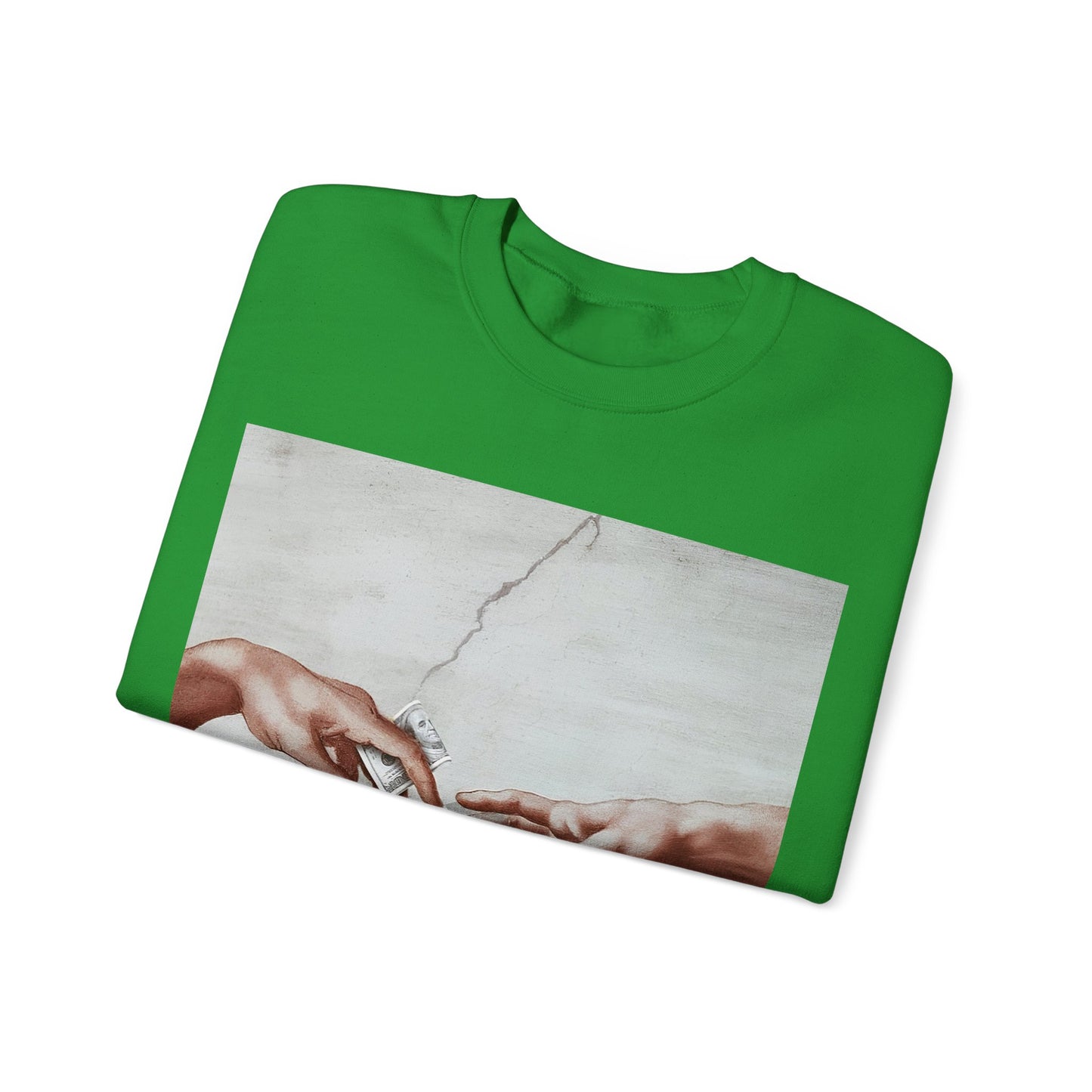 Sweatshirt – The Deal Sweatshirt – Satirische Kunst trifft Streetwear | Michelangelo Meme Design | True Insights Design mit Humor