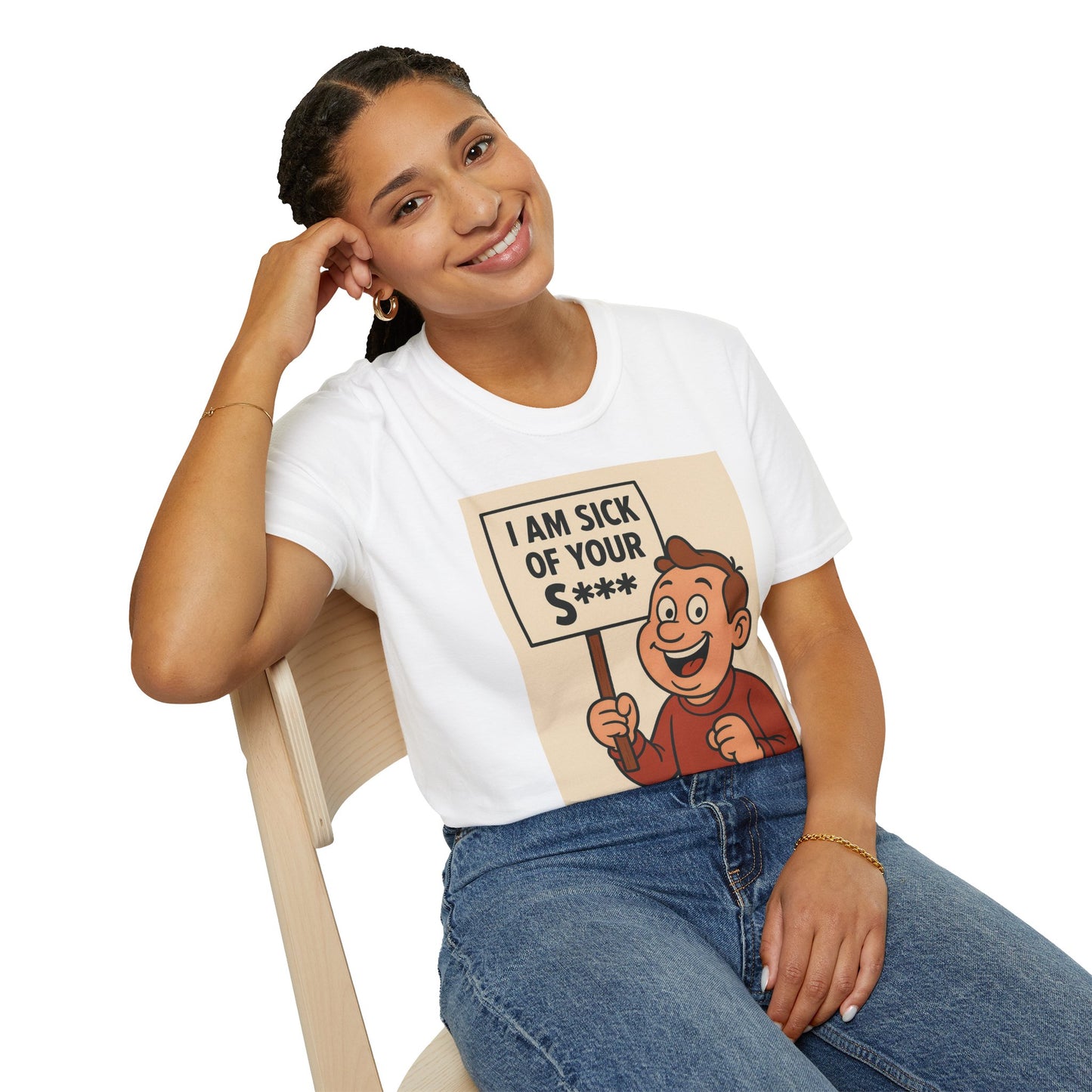 „I Am Sick of Your S*“ – Shirt im Retro-Comic-Look