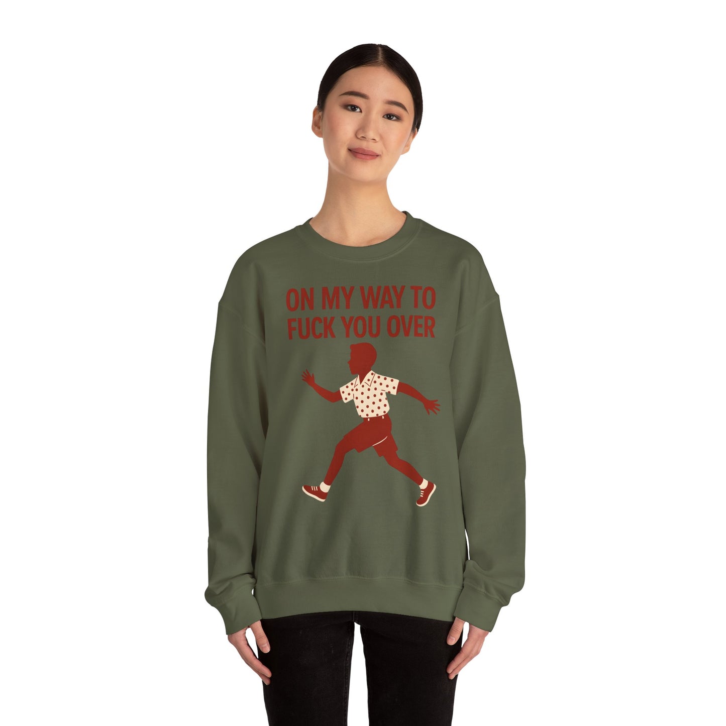 Sweatshirt – I Come to F*** You Over Sweatshirt – Provokantes Statement mit Humor | True Insights Design mit Humor