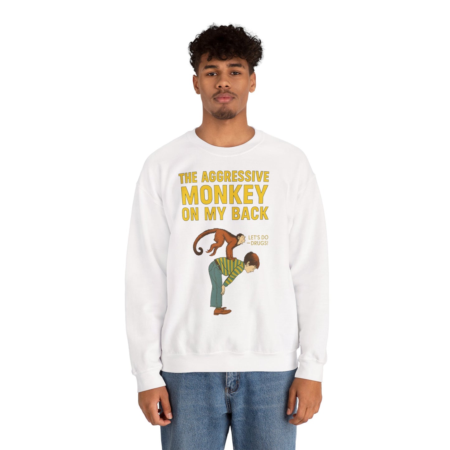 🐒 The Aggressive Monkey on My Back –atire Sweatshirt im Retro-Stil – Freches Satire-Design für mutige Statements | True Insights