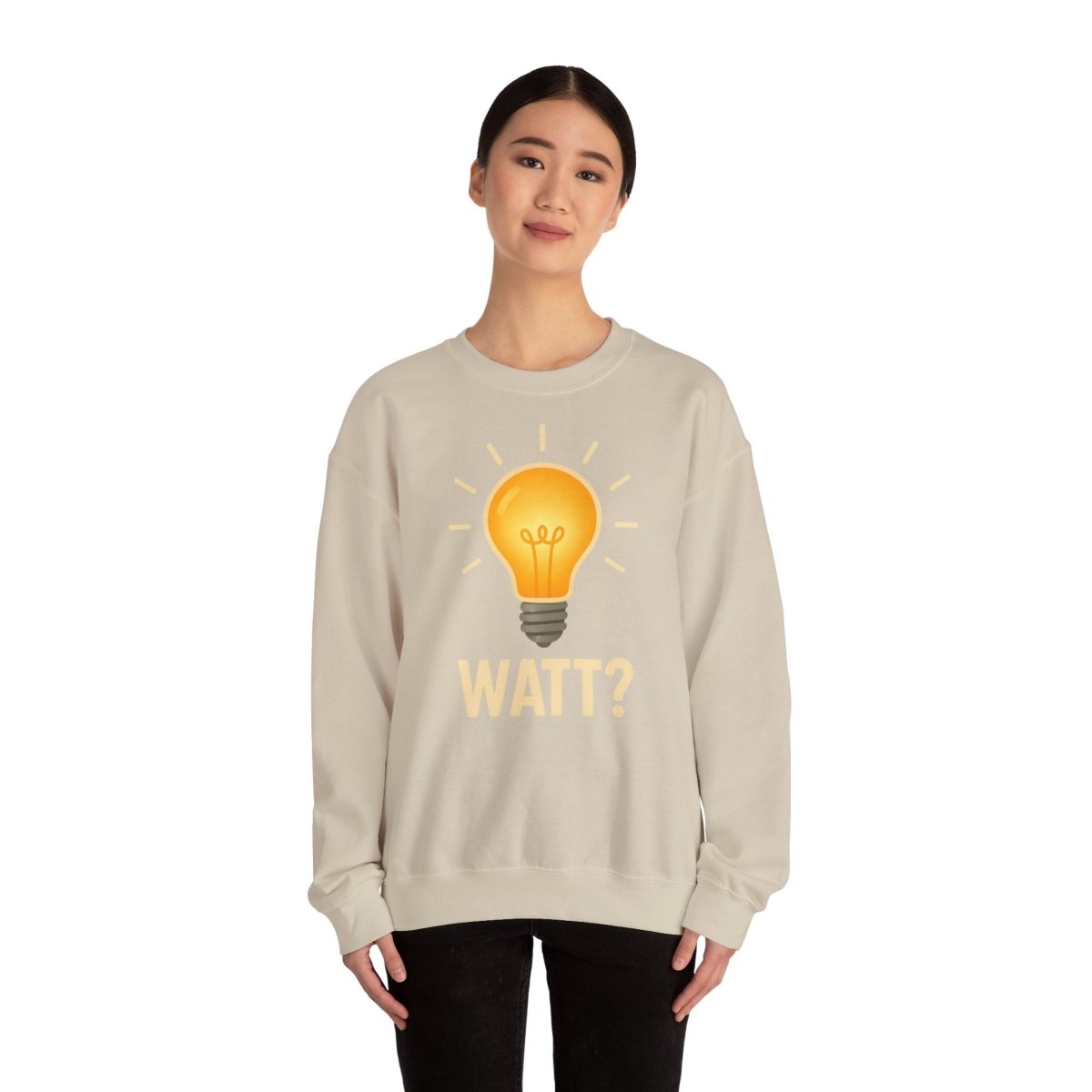 Sweatshirt – WATT? Sweatshirt für Elektriker & Technikfans | Lustiges Glühbirnen-Motiv | True Insights Design mit Humor