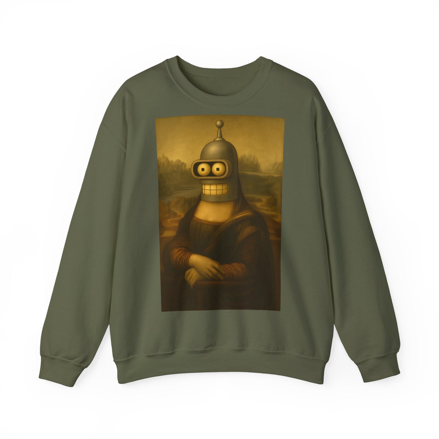 Vintage Motiv – Mona Bender Sweatshirt – Lustiges Nerd Pullover-Motiv mit Mona Lisa & Bender | True Insights Design mit Humor