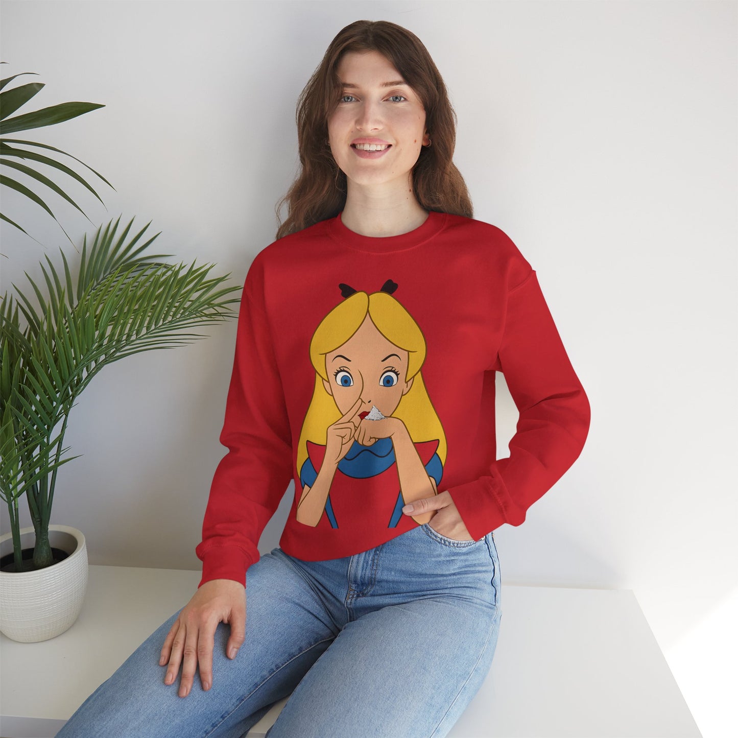 Sweatshirt – Satire Sweatshirt – "Alice im Rausch" Pop-Art Design | True Insights Design mit Humor