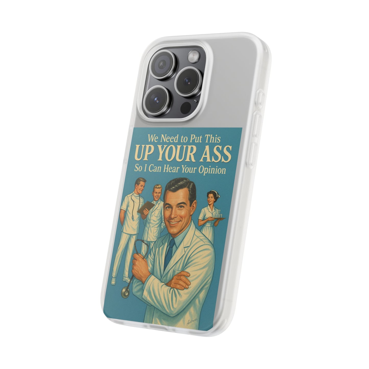 Handyhülle „Doctor’s Opinion“ – Retro-Arzt mit schwarzem Humor-Phone Case-True Insights