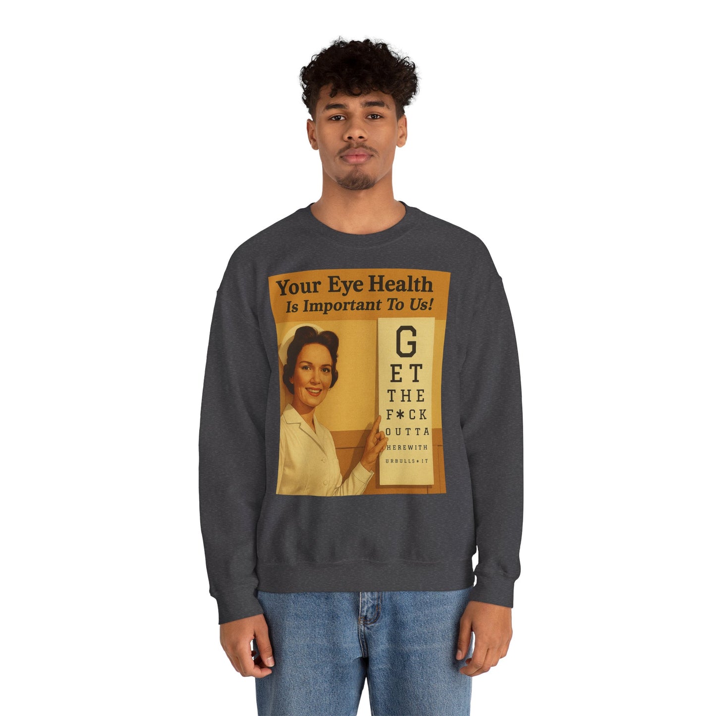 „Eye Health – Bullsh*t Edition“ – Satire-Sweatshirt im Retrolook – Freches Satire-Design für mutige Statements | True Insights