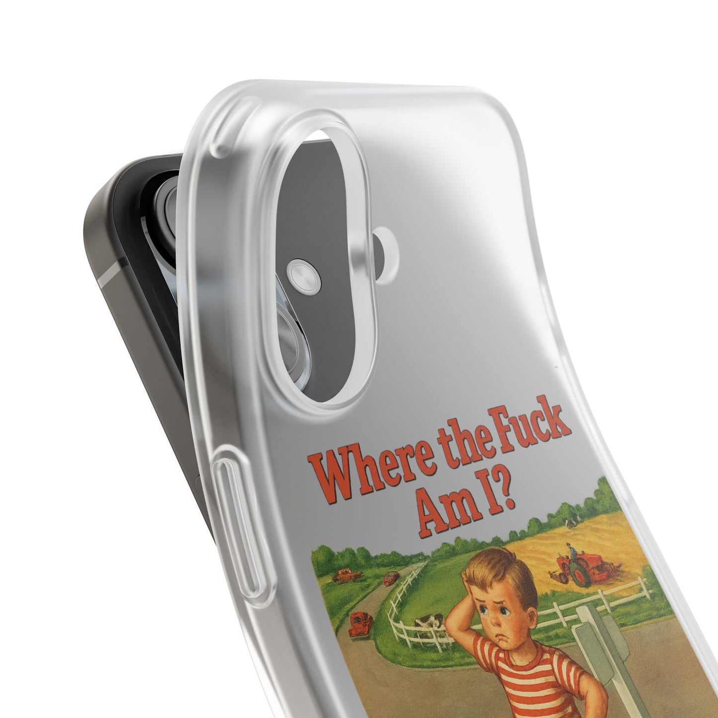Where the Fuck Am I? Handyhülle – Retro-Meme Look mit maximaler Verwirrung-Phone Case-True Insights