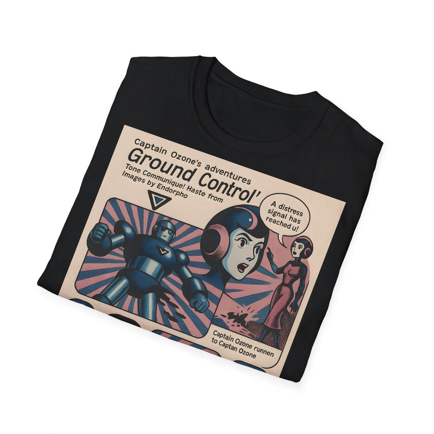 Captain Ozone T-Shirt – Retro Sci-Fi Comic Design | Ground Control Edition – Freches Satire-Design für mutige Statements | True Insights