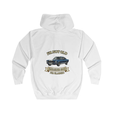 Geschenk zum 38. Geburtstag – Sweatjacke Jahrgang 1988 Muscle Car – Arctic White – Rückenansicht