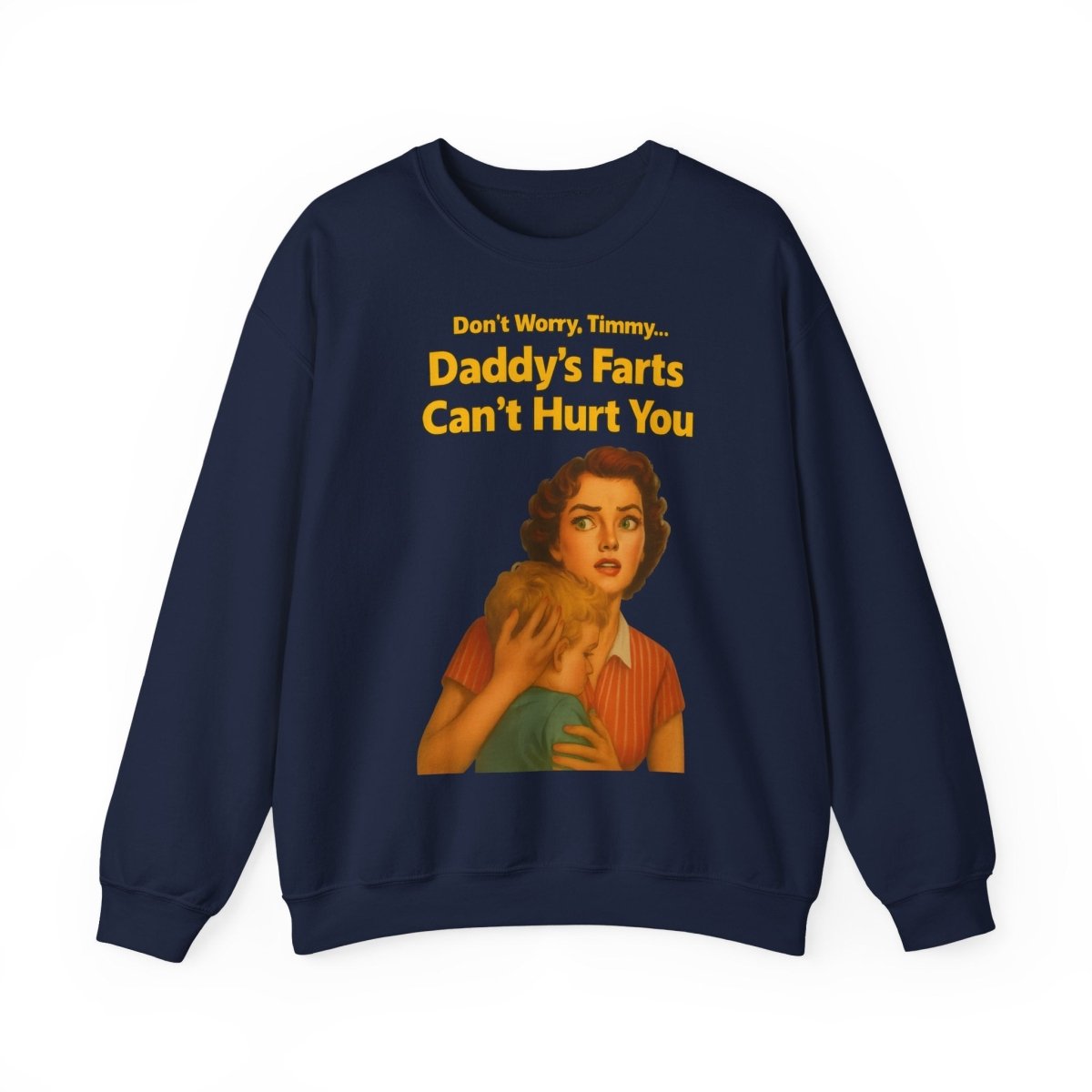 Sweatshirt – Daddy’s Farts – Satirisches Retro-Sweatshirt mit schwarzem Humor | True Insights Design mit Humor