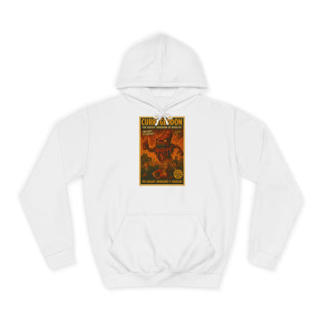 CurryGeddon Hoodie – Retro-Horror-Filmplakat mit Currywurst-Monster
