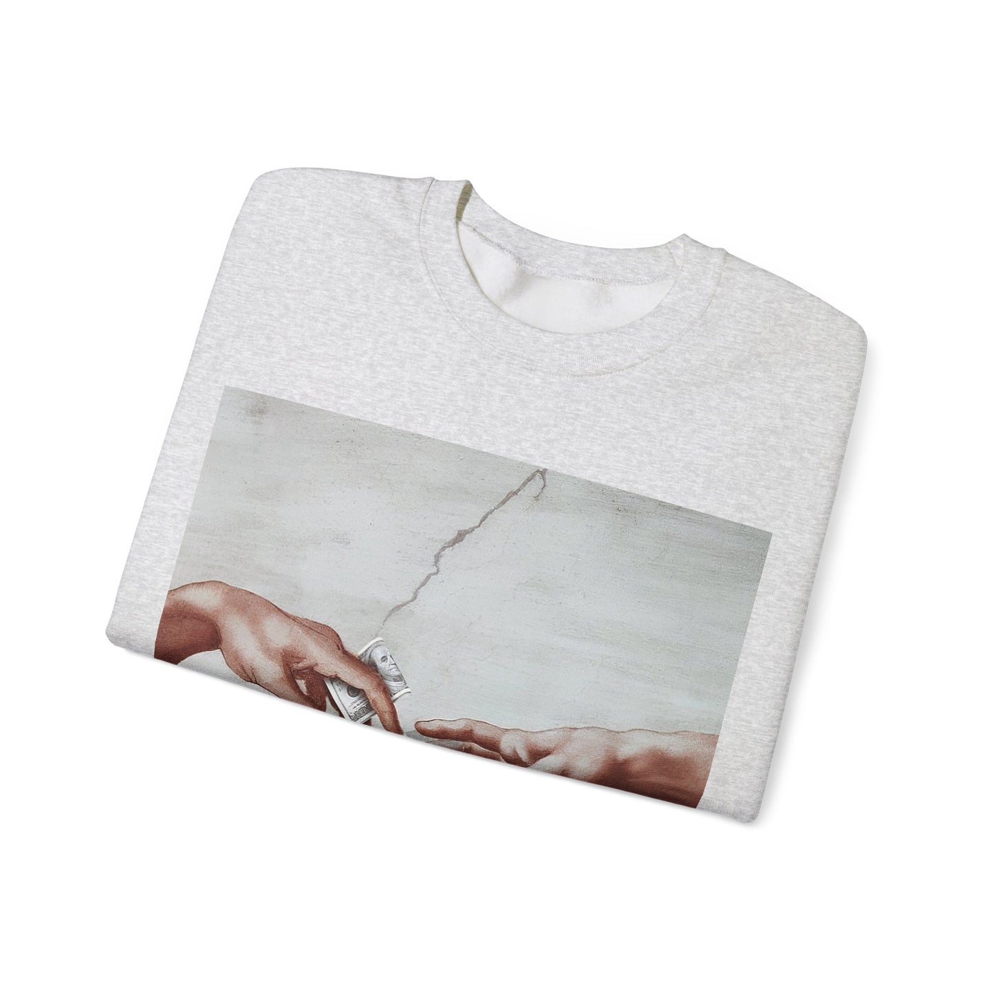 Sweatshirt – The Deal Sweatshirt – Satirische Kunst trifft Streetwear | Michelangelo Meme Design | True Insights Design mit Humor