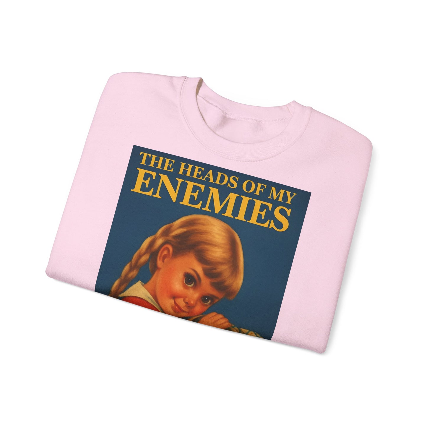 Sweatshirt – Sweatshirt „The Heads of My Enemies“ – Subversive Kunst zum Anziehen | True Insights Design mit Humor